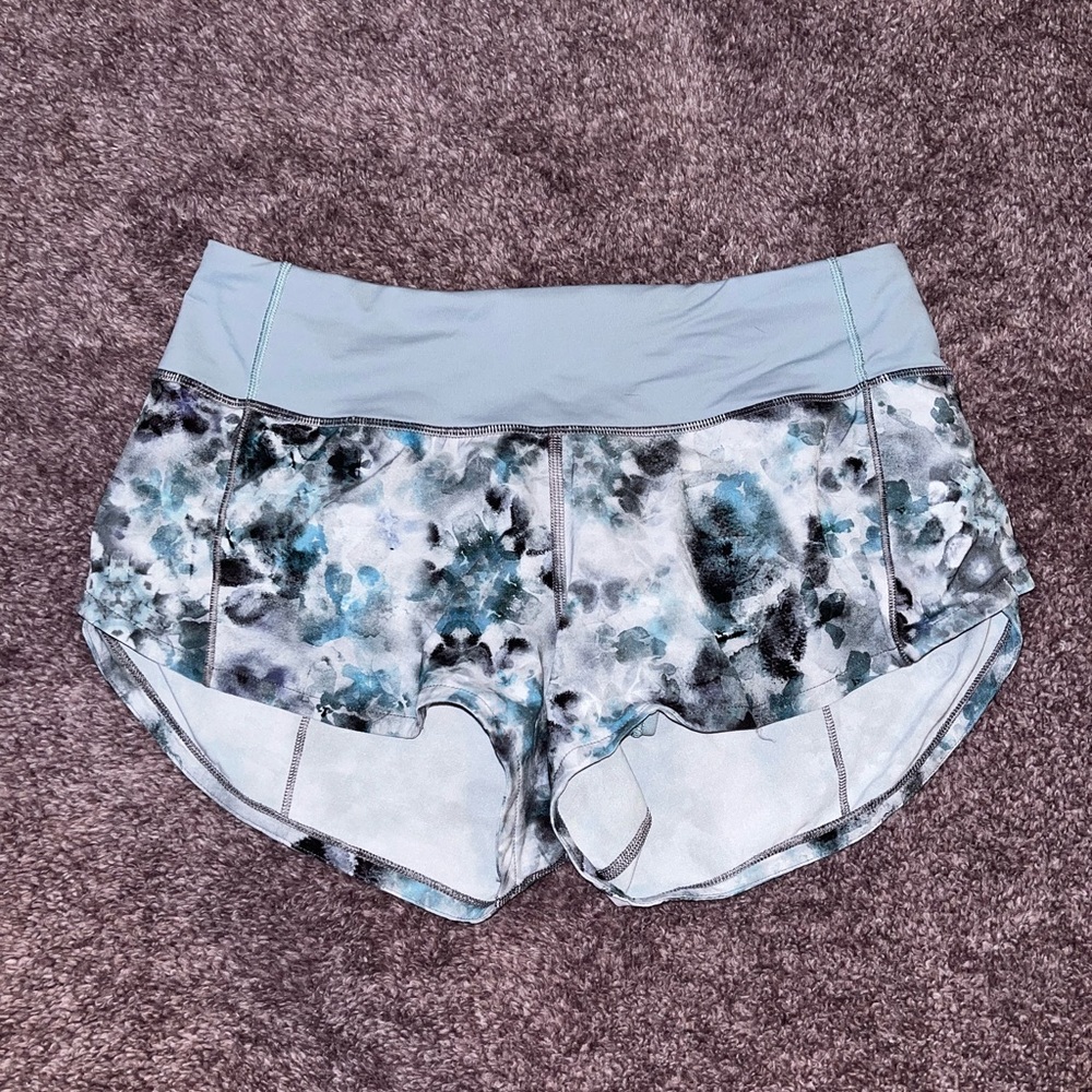 Lululemon blue print shorts size 2
